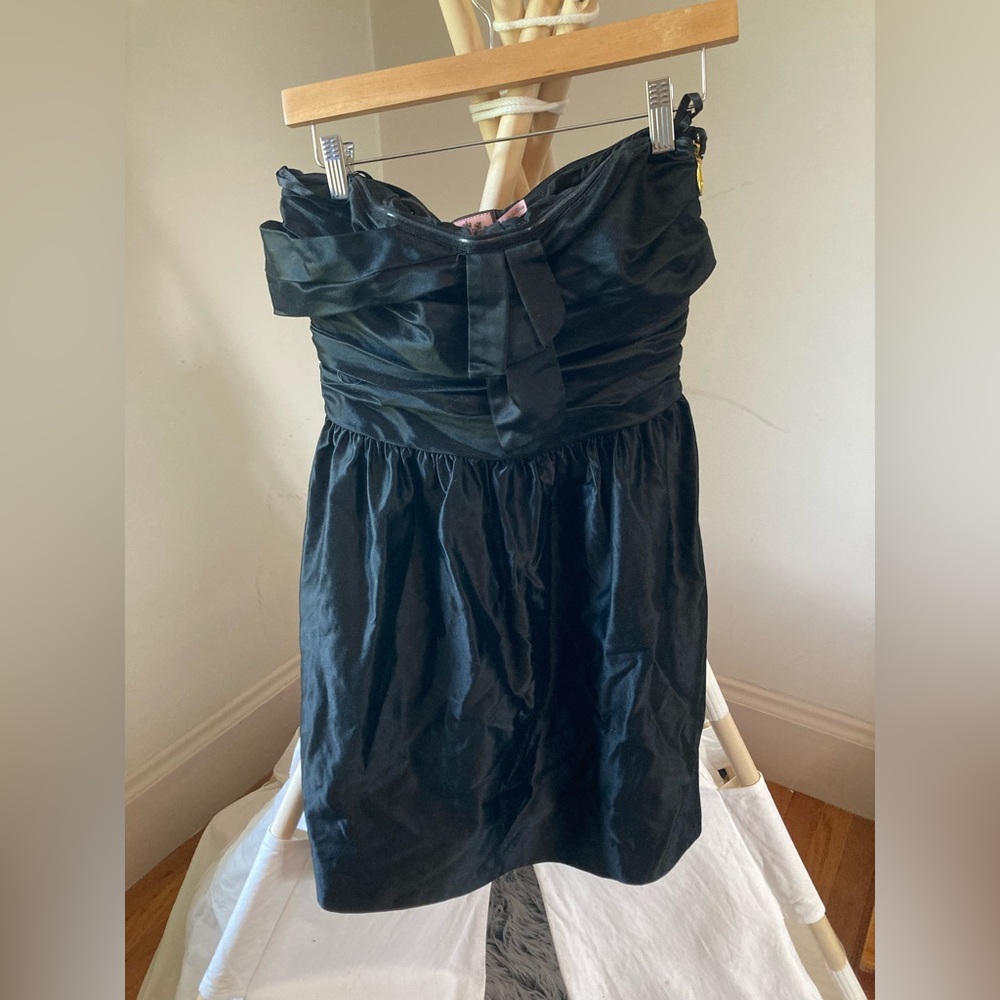 Adorable black satin Juicy couture dress size 4